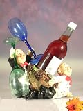 WINE BOTTLE HOLDER FUNNY BUTLER AND CHEF BASKET K2806