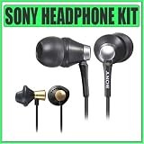 Sony MDR-EX75/BLK Earbuds Headphones and 9MM Hi-Sensitivity Driver With Sony Earbud Headphones