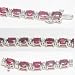  : 14K WHITE GOLD RUBY DIAMOND BRACELET