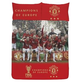 Zap Manchester United Champions of Europe Duvet Set, Double