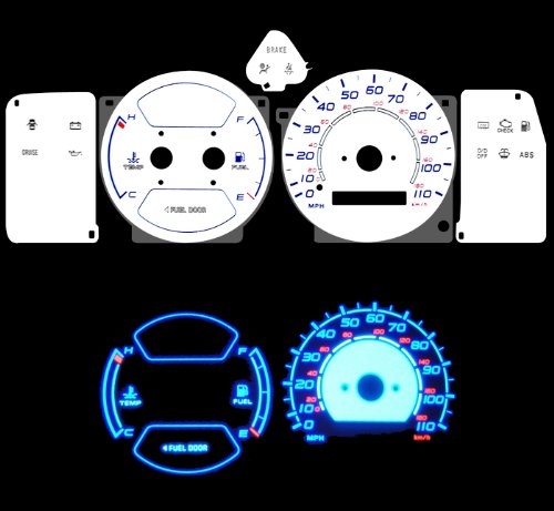 98 02 Toyota Corolla w o Tach Reverse White Gauges Blue ... original 2000 jeep cherokee fog light wiring 