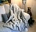 White Arctic Fox Faux Fur Throw Blanket Rug with Silky White Short Pile Faux Fur Backing