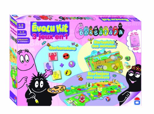Dujardin - 1142 - Jeu de société - Jeu Enfant - Barbapapa - Evolu' Kit 3 En 1
