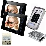 Buy 2 Wire 2 monitor 7 Video Intercom Backlit Keypad Door Phone by VT