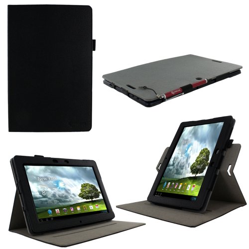rooCASE ASUS MeMO Pad FHD 10 Case ME302C / ME301T - Dual View Multi Angle Stand Cover - Black