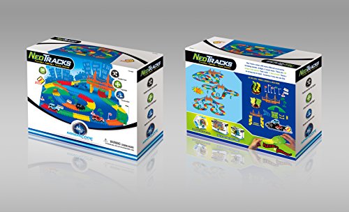 Mindscope Neo Tracks 260 Flexible Assembly Track set includes 258 Set + 2 Additional Cars (3 Total Cars) …