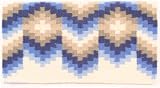 Mayatex Saddle Blanket - Wool Spanish Lace - Cream and Blue