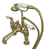 Kingston Brass CC605T2 Vintage 7-Inch Center Deck Mount Leg Tub Filler, Polished Brass Kingston Brass CC605T2 Vintage 7-Inch Center Deck Mount Leg Tub Filler, Polished Brass