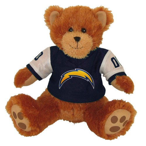 Basic Fun 14 Sitting NFL Bruiser Bear - San Diego Chargers