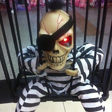 LLSai- Halloween Haunted House Decoration Props Voice Prison Prisoners Horror Ghosts Tricky Toys