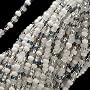 Czech Seed Beads Mix 11/0 Grey Mist Iris White Silver One Half Hank