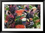 Colorful Vegetable Market in Chichicastenango, Guatemala Framed Photographic Poster Print by Keren Su, 45x33