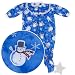 Lanz of Salzburg Blue Snowman Footed Sleeper Christmas Pajamas for Baby Girls
