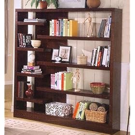 Cappuccino Four Shelf Bookcase