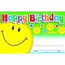 Trend Enterprises Recognition Awards, Happy Birthday-Smile, 5-1/2" x 8-1/2", 30/Pkg (T-81018)