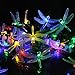 Lalapao Battery Operated Optional Automatic Timer String Lights 20 LED Dragonfly Fairy Christmas Lighting Decor with 5 Modes For Outdoor Indoor Garden Patio Bedroom Wedding Decorations (Multi Color)