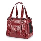Zack & Zoey Croc Trim Carrier Sm Red