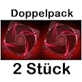 Xilence - 120mm Geh�use L�fter - Transparent mit Roten LED - Doppelpack 2 St�ck Geh�usel�fter