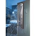 Silbernes Sanlingo Alu Duschpaneel Duschs�ule mit Wasserfall / Regendusche Anschlu� an Brausearmatur
