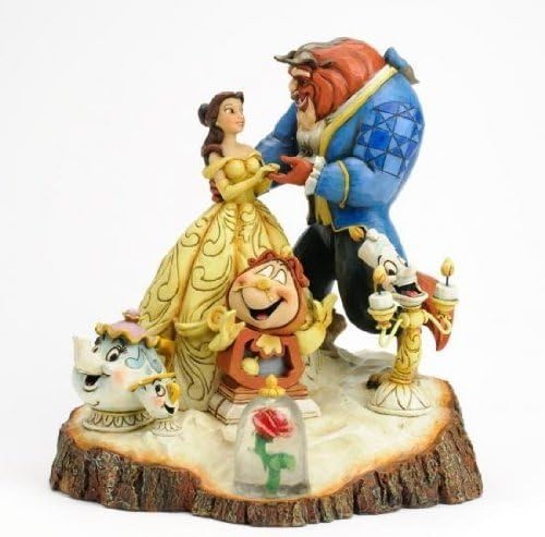 Disney Tradition Beauty and the Beast Tale as Old as Time Wood carving tone