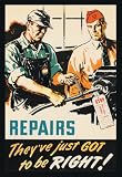 Repairs - They've just Got to be Right! 12x18 Giclee on canvas - Prints - 15417-9CG12