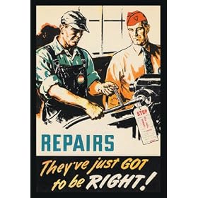 Buyenlarge 15417-9CG12 Repairs - They've just Got to be Right! 12x18 Giclee on canvas