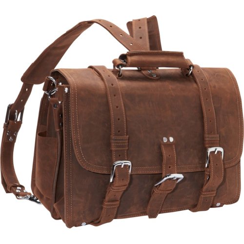 Vagabond Traveler Extra Large Full Leather Briefcase & Backpack All