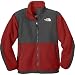 The North Face Youth Boys Girls Denali Fleece Jacket - 100% Authentic (Large, Cardinal Red/Dark Grey (Upper Chest) Boys)
