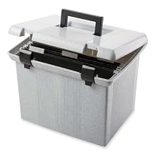 Pendaflex 41747 Portfile Portable File Box, Granite, 1 Each(41747)