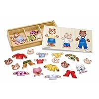 Melissa and Doug Wooden Bear Family Dress-Up Puzzle