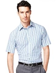 Collezione Pure Cotton Short Sleeve Striped Shirt