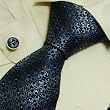Blue Pattern Mens Ties Lot Midnightblue Florals Boyfriend's Gift Handmade Silk Tie Cuff Links Set 6609