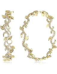 Katie Decker "Ivy" 1.5 Inch 18k Pave Diamond Hoop Earrings