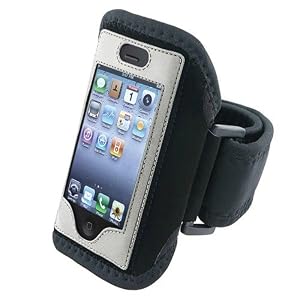 Silver Sport Gym Armband Cover Case Compatible With iPhone® 4 4G 4th iPhone® 4S – AT&T, Sprint, Version 16GB 32GB 64GB