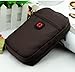 Big Mango Multipurpose Big Capacity 2 Layers Waterproof Cellphone Nylon Pouch / Belt Waist Bag / Pocket Money Purse for Samsung Galaxy Note 2 Note 3 Galaxy S4 S3 Apple iPhone 5 5s with Key Clip ( Dark Coffee )