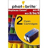 Photobrite 2-pk. Printer Cartridge Compatible for Canon BCI-3/ 3E/ 5/ 6 - Cyan