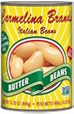 Carmelina Brands Italian Bianchi Di Spagna Beans, Butter Beans, 14.28 Ounce (Pack of 12)