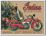 Desperate Enterprises Indian Scout Motorcycle Collectible Metal Sign