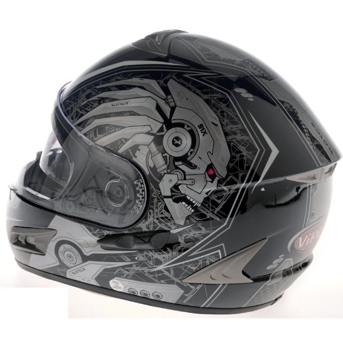 Viper RS-V7 Zero Cyborg Motorcycle Helmet L Silver