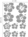 Produkt-Bild: Hibiskus Aufkleber Hibiskusbl&uuml;ten Set Autoaufkleber MITTELGRAU