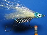 NEW FLIES Holographic & Glow in the Dark Tandem Hook Sinking Bass & Pike Lazar Head Fly #71