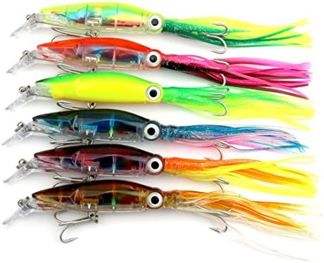 Wholesalekin Lot 6pcs 40g/14cm Minnow Hooks Octopus bait Fishing Lures Baits Crankbait 6 colors
