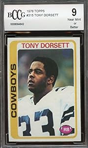 1978 topps #315 TONY DORSETT cowboys rookie BGS BCCG 9 Graded Card
