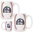 Colorado Rockies 2pc Ceramic Gameball Mug Set - Primary Logo MLB Baseball