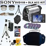 Sony DCR-DVD108 DVD Handycam Camcorder + Deluxe Accessory Kit