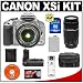 Canon EOS Digital Rebel XSi 12.2-Megapixel SLR Camera (SILVER) with Canon EF-S 18-55mm f/3.5-5.6 IS Zoom Lens + Canon EF 75-300mm f/4-5.6 III Zoom Lens + Canon BG-E5 Battery Grip + LP-E5 Battery + Case + Cameta Bonus Accessory Kit