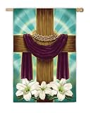 Draped Cross Flag (Garden Size)