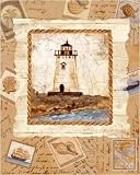 Ship To Shore III by Lisa Ven Vertloh. CANVAS with 1 1/2 inch bars. 8.00 inches width by 10.00 inches height. Highest Quality Art Poster Print