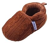 (コ-ランド) Co-land ベビーシューズ 新生児靴 ニットシューズ 赤ちゃん ファーストシューズ 女の子 男の子 純色 男女児 毛糸 可愛い 出産祝い コーヒー色 11