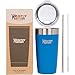 Healthy Human Stainless Steel Tumbler with Straw & Lid | Splash Proof Insulated Travel Cup | Eco-Friendly Coffee Tumblers | Water Cups with Straws Cleaner and Splash Proof Lids (20oz, Bahama)